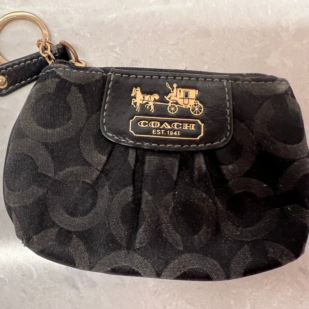 Coach mini wallet - change purse black signature